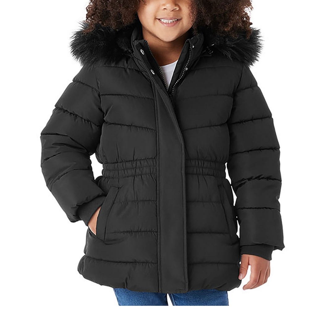 Girls puffer coat black